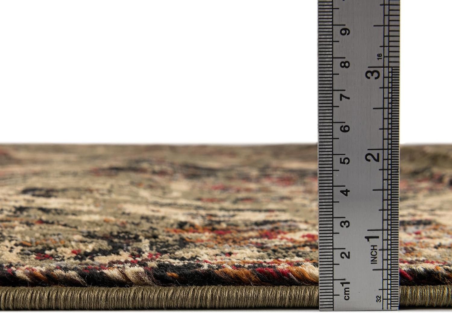 Area Rug (10' x 14' 1" Rectangle, Green/ Beige) - Image 2